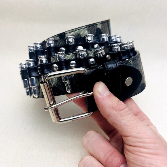Vintage Other - y2k 2000s bullet studded camo belt